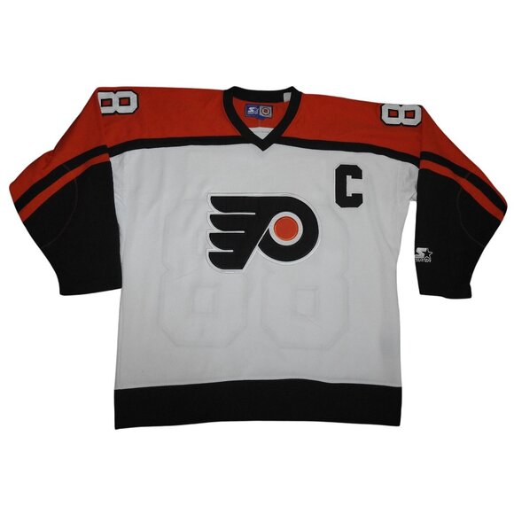 Vintage 90s Starter Philadelphia Flyers Eric Lindros #88 NHL Jersey Adult Medium - Picture 1 of 10